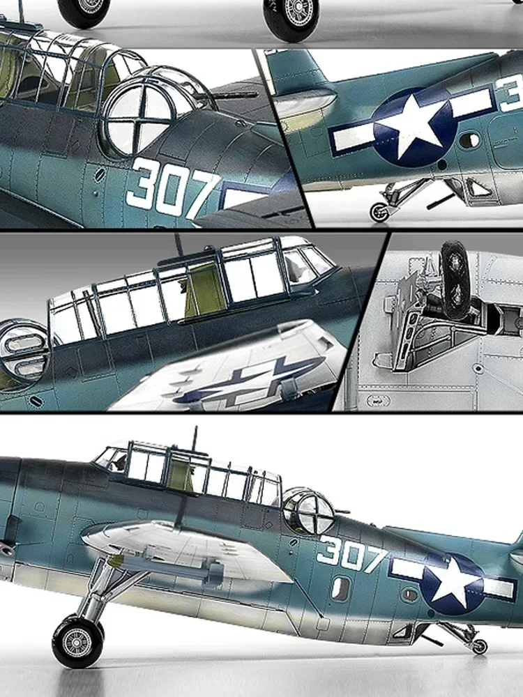 1/48 modèle d'académie 12285 USS TBM-3 Avenger torpille avion assemblage échelle bricolage jouets modèle Kit