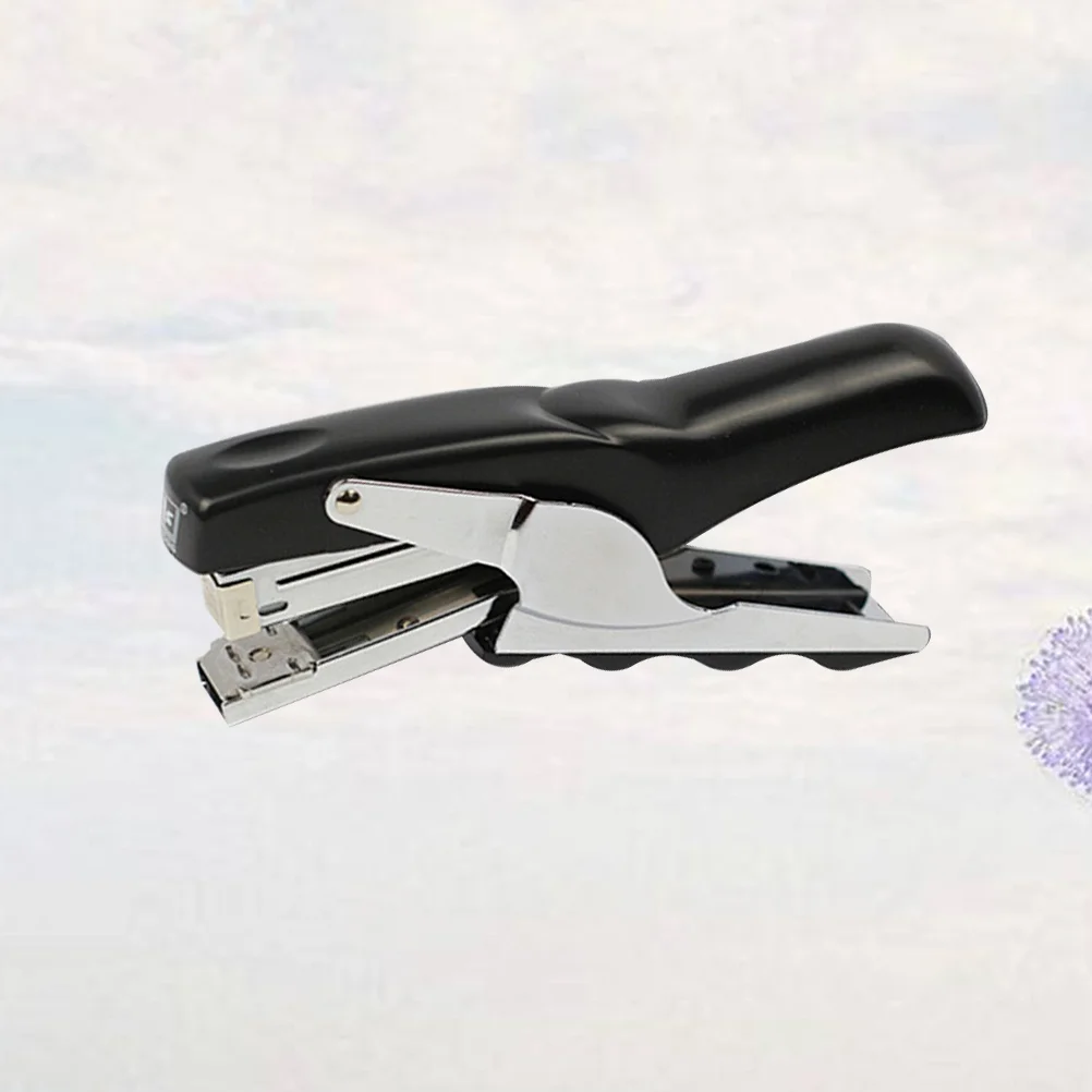 Plier Stapler Hand Grip Type Metal Stapler Efficient Stapler without Stitching Needle (Black) hand grip stapler