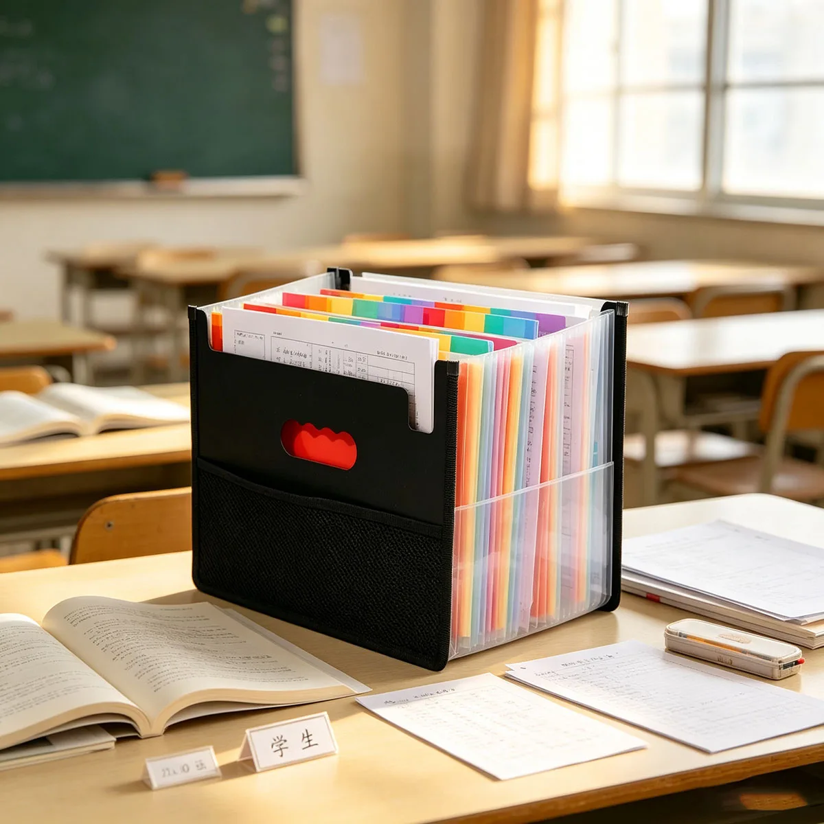 A4 Sheets Folder Organizer  Expanding File Folder 13 Pockets Waterproof Document Organizer Binder for Document Protection ﻿