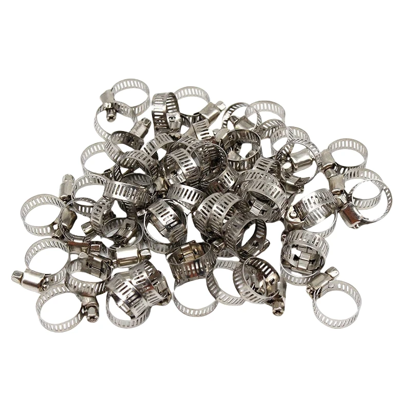 Adjustable Stainless Steel Screw Band Hose Clamps Car Fuel Tube Pipe Clamp Worm Gear Plier Tools Faucet Water Pipes Fasteners