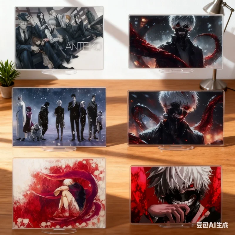 Anime Tokyo Ghoul 15CM soporte acrílico Cosplay Nagachika Hideyoshi JUZO SUZUYA figura soporte adornos Fans regalo de Halloween