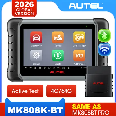 Autel MaxiCOM MK808K-BT MK808K BT Bluetooth OBD2 Scanner Same as MK808BT Pro Full Bidirectional Diagnostic Tools Code Reader