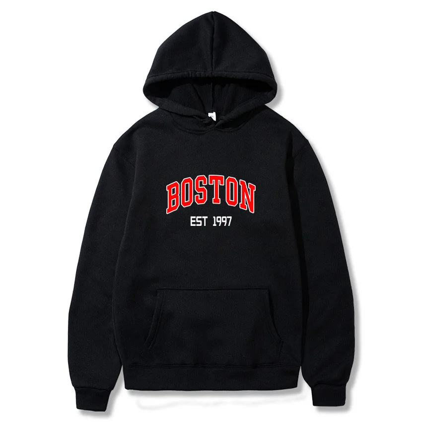 Boston City, USA EST1997 men's hoodie autumn and winter hoodie Men's fashion hoodie casual clothing outdoor sports hoodie