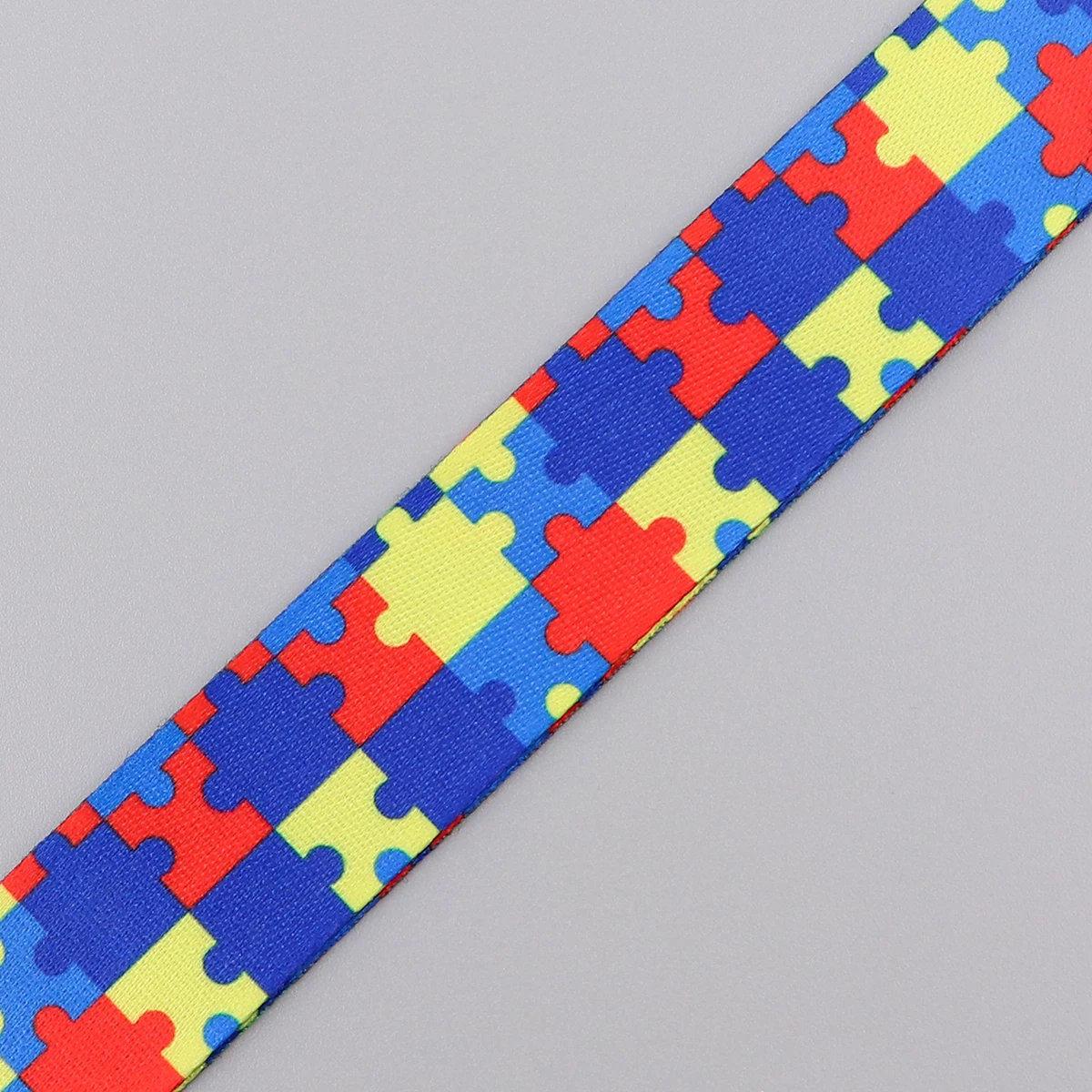 Autism Awareness Puzzle Anti-Lost Lanyard Neck Strap Lanyard for Key ID Card Gym Phone Straps USB Badge Holder DIY Hanging Rope