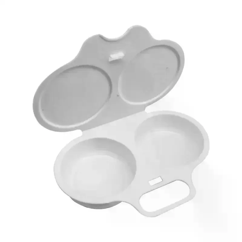 Microwave Egg Poacher 2 Cavity Design Heat Resistant Perfect For Home Kitchen Breakfast Food Grade Plastic