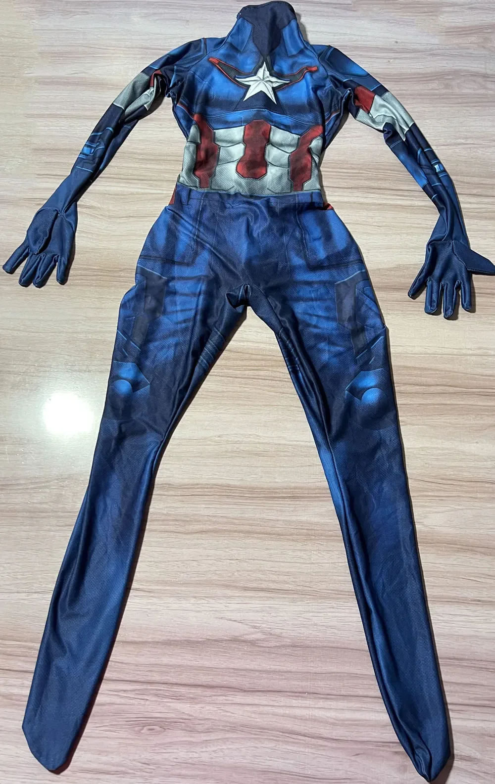 Erwachsene Kinder Captain America Cosplay Kostüm Halloween Party Weibliche Mädchen Frau Overalls Superheld Zentai Bodysuit