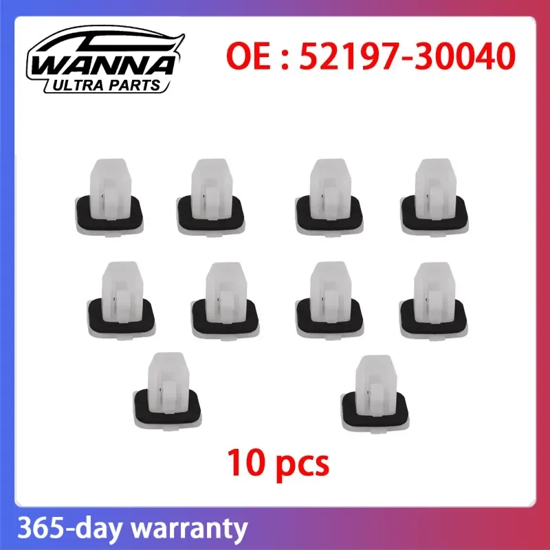 

White Nylon Front Bumper Clamp Clips 5219730040 for Lexus CT200h GS300 LS460 RX350 52197-30040 Front Bumper Corner Clips Bracket