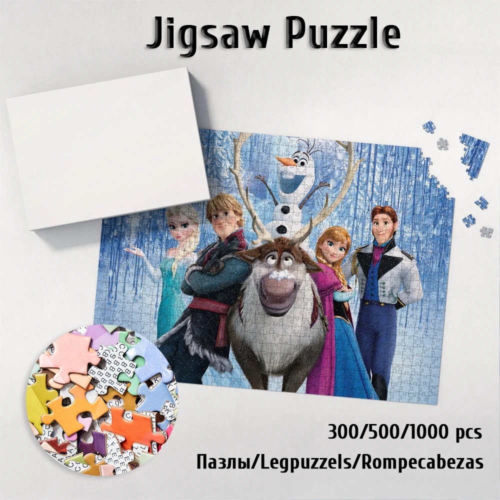 

Disney Frozen Jigsaw Puzzles Princess Elsa and Prince Hans Cartoon Jigsaw Puzzles Disney Classic Movie Anime Board Games Hobbies
