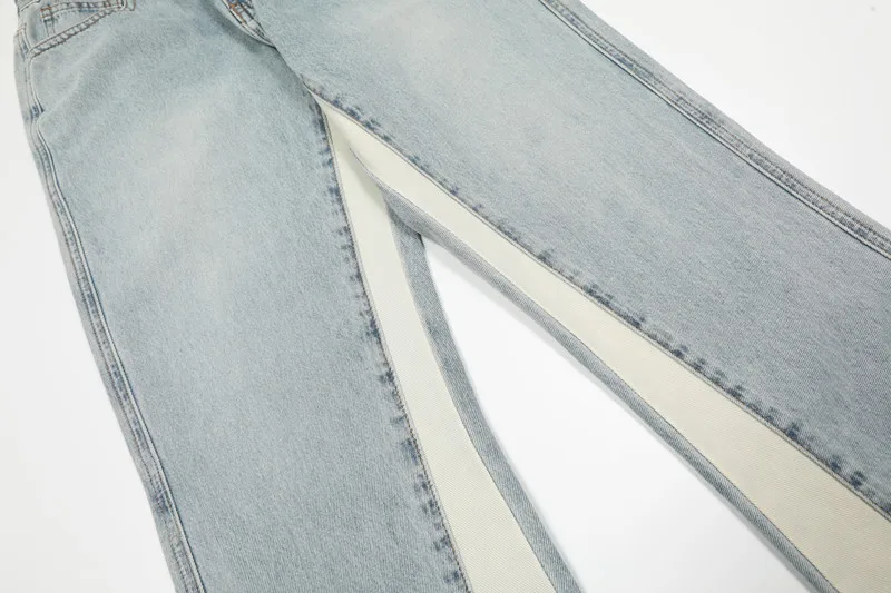 2026 Neue Mode Patchwork Retro Washed Baggy Herren Schlagjeans Hip Hop Gerade Damen Vintage Denim Hosen Pantalon Homme – Detail 20
