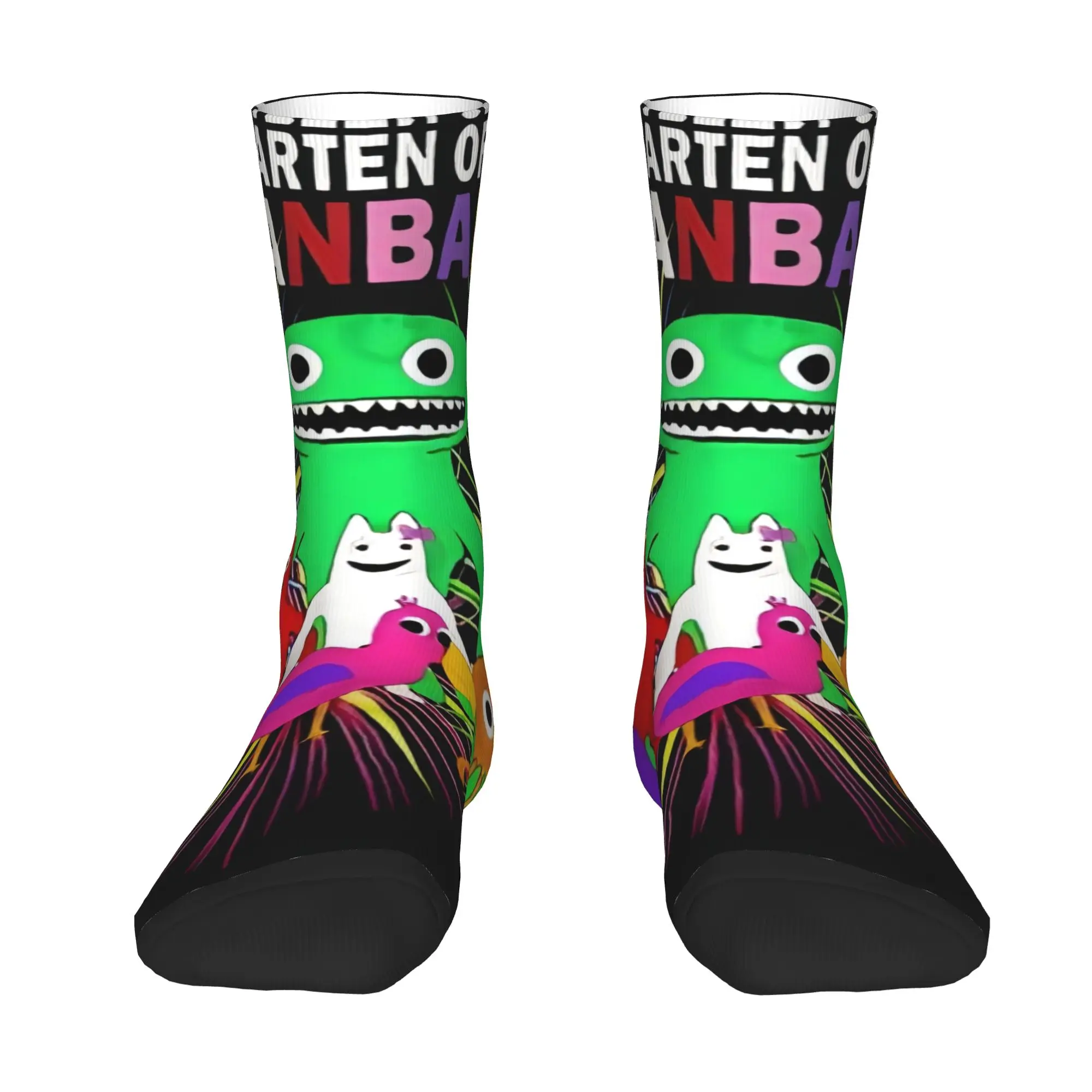 Cool Printed Game G-Garten of B-BanBan Cartoon Socks for Women Men Stretch Summer Autumn Winter  Crew Socks