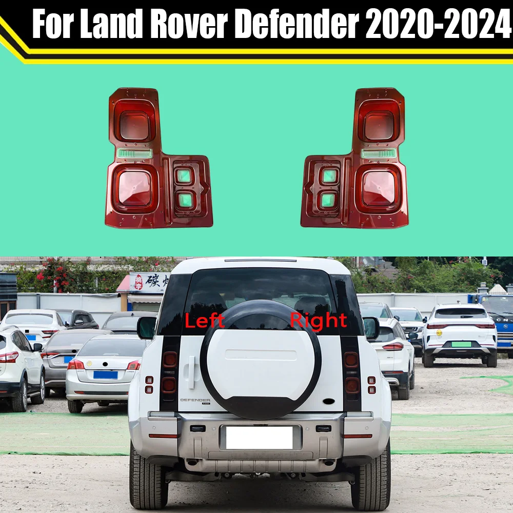 

For Land Rover Defender 2020-2024 Car Rear Taillamp Cover Auto Tail Lamp Light Caps Lampshade Lampcover Auto Taillight Shell