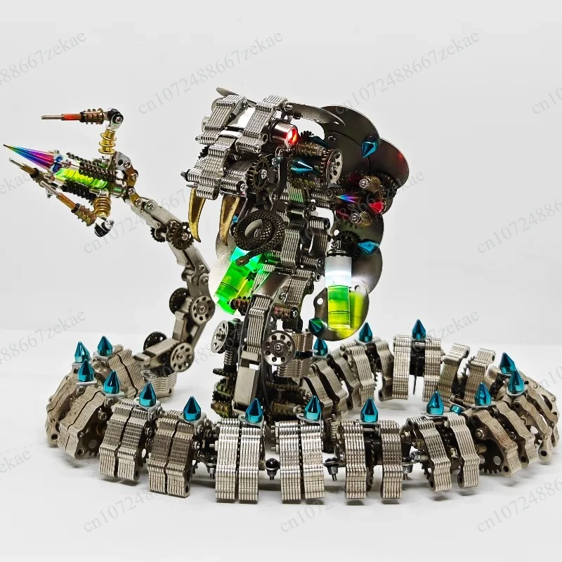 Precision 3D Metal Rattlesnake Assembly Set, Ornament & Gift，1000Pcs+ DIY Mechanical King Cobra Model Kit