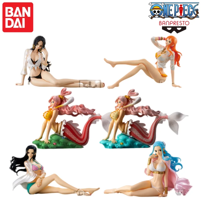 

В наличии Bandai Banpresto, оригинальная цельная блестящая кукла Shirahoshi Boa Hancock Nami Robin Vivi, новая модель куклы в штучной упаковке