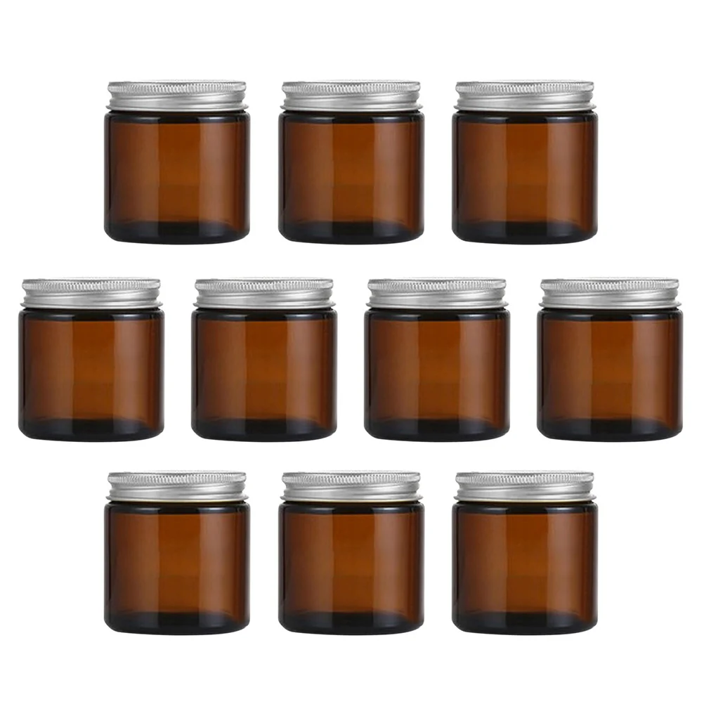 10 Pcs Empty Cup Jars Making Wax Glass Containers for Candles Holder DIY