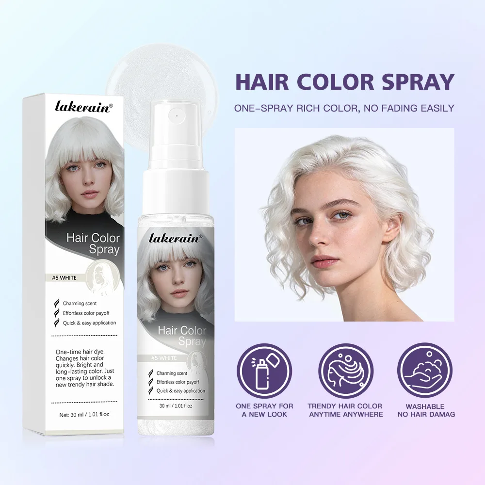 30ml Fragrant Temporary Hair Color Spray, Easy Coloring Easy Application Washable, Non-irritating Refreshing