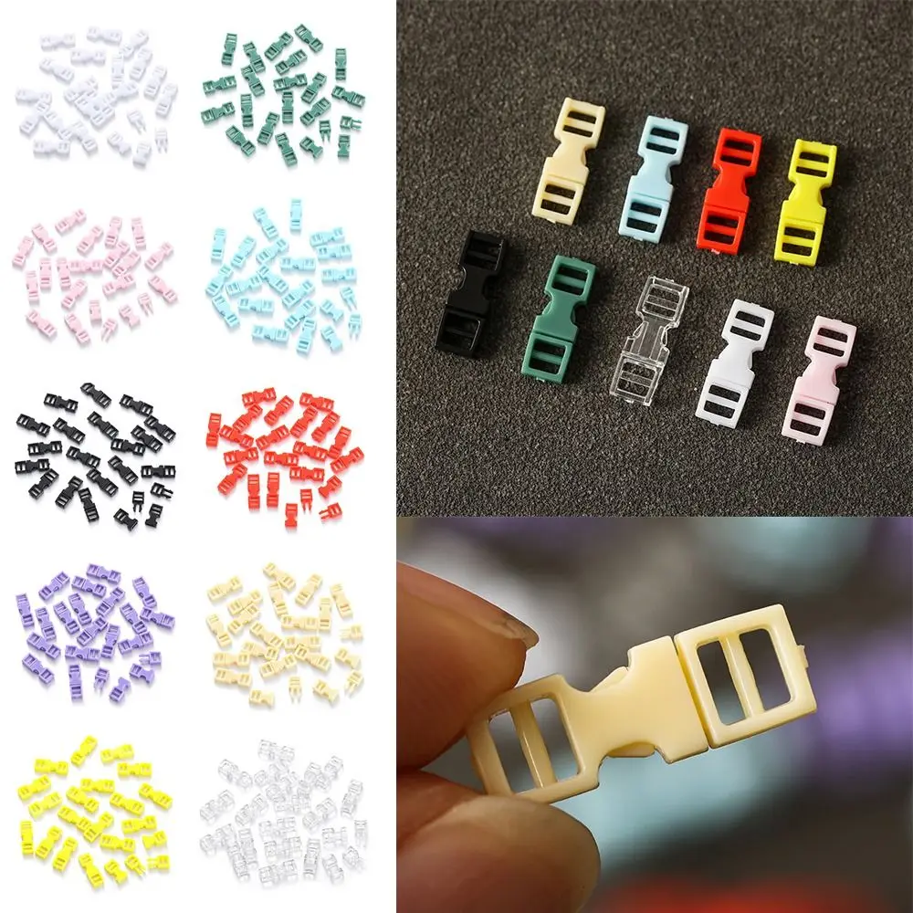 20pcs 4mm DIY Bracelet Webbing Asseccories Mini Buckle Handmade Backpack Button Dog Collar Strap Doll Bags Buckles