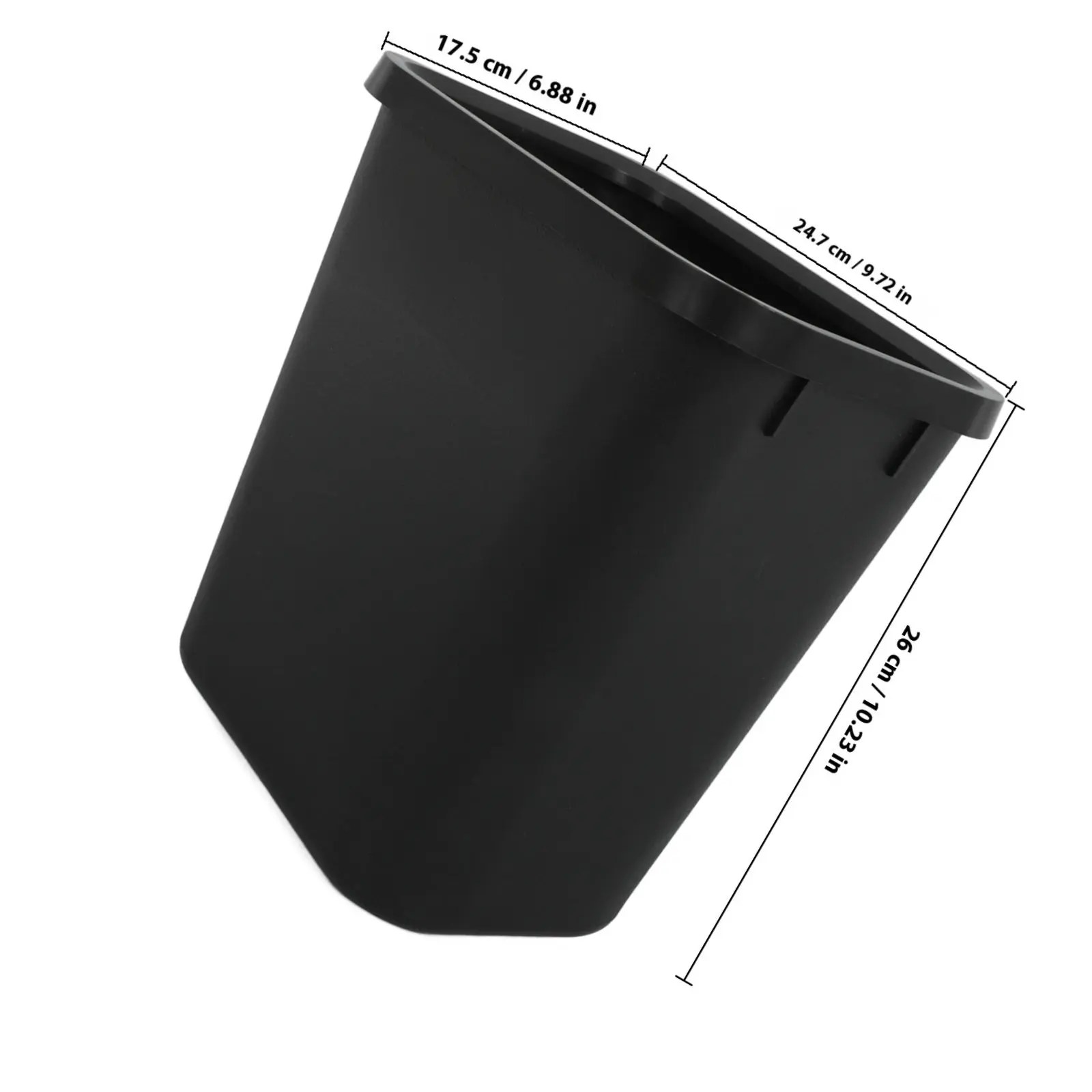 Thickened Plastic Small Trash Bin Square Shape for Bathroom Kitchen Bedroom Home Office Hotel Dorm Rv Indoor Garbage Can Waste