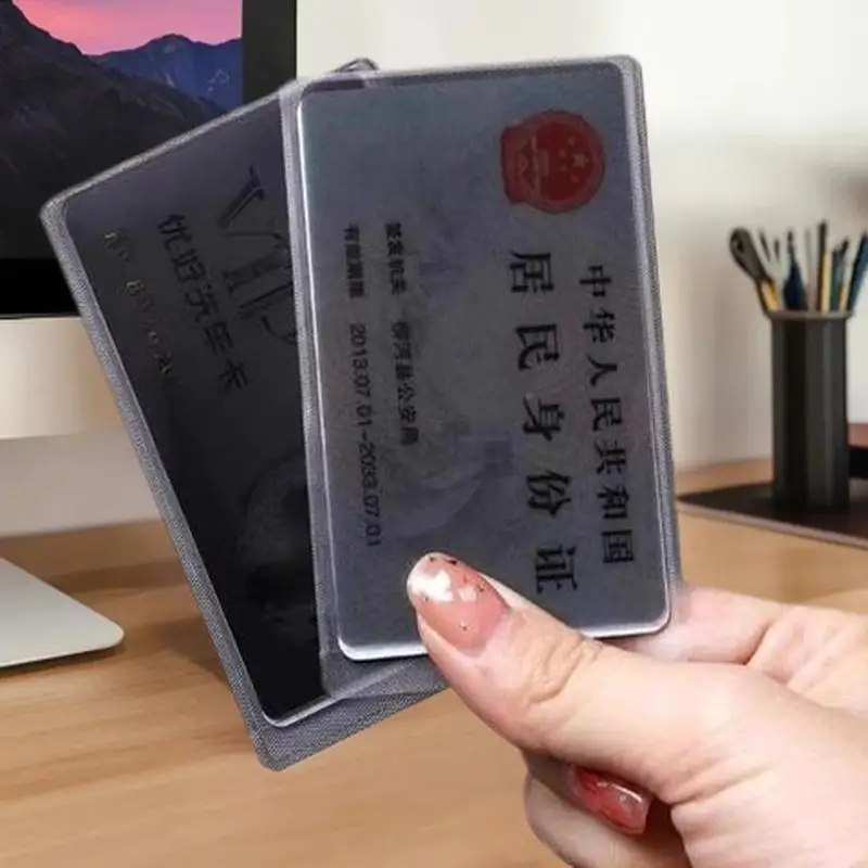 △ Anti-peep Card Holder Double-sided ID Card Protective Cover Bank Card Anti-leakage Protection Privacy Document Holder