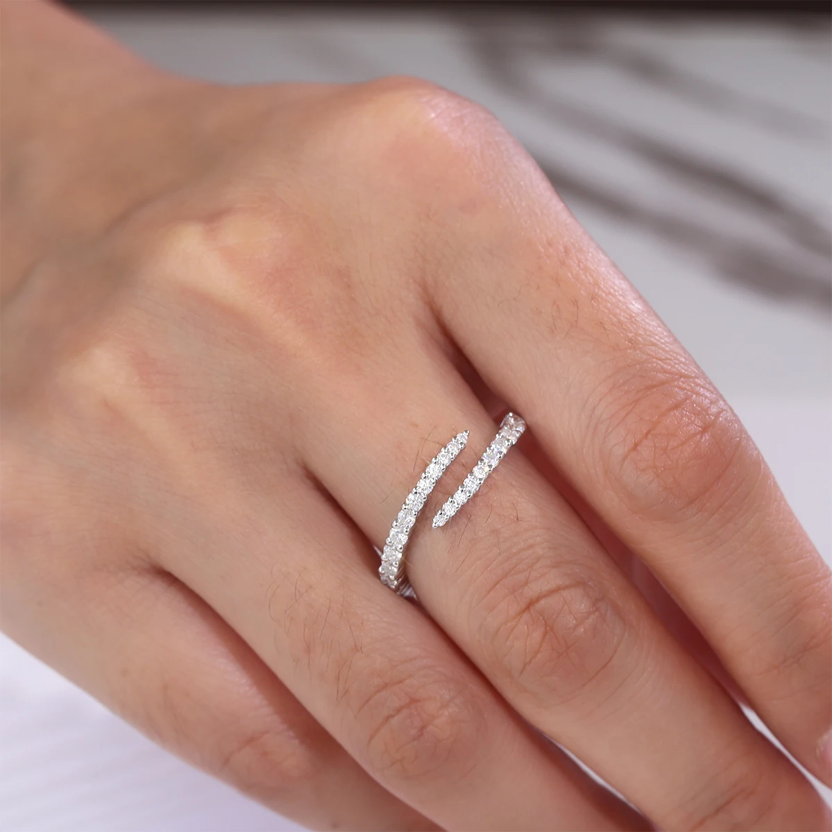 Provence Couple Rings Korea stacking ring Women 10KGold Lab Diamond wedding band Engagement Everyday Ring cocktail jewelry Gifts