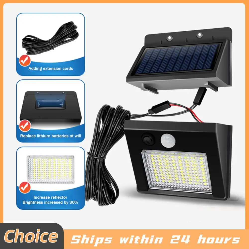 

Солнечный настенный светильник 32/48 LED для улицы, сада, террасы, двора, 1200 мАч, IP65, водонепроницаемый, с длительным сроком службы