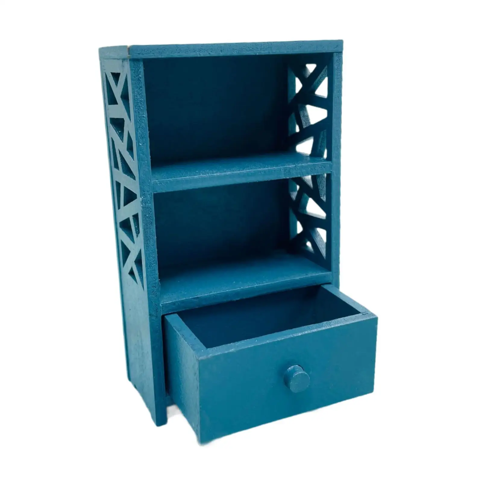 

1:12 Scale Dollhouse Bookcase Mini Display Shelf for Balcony Bathroom Garden