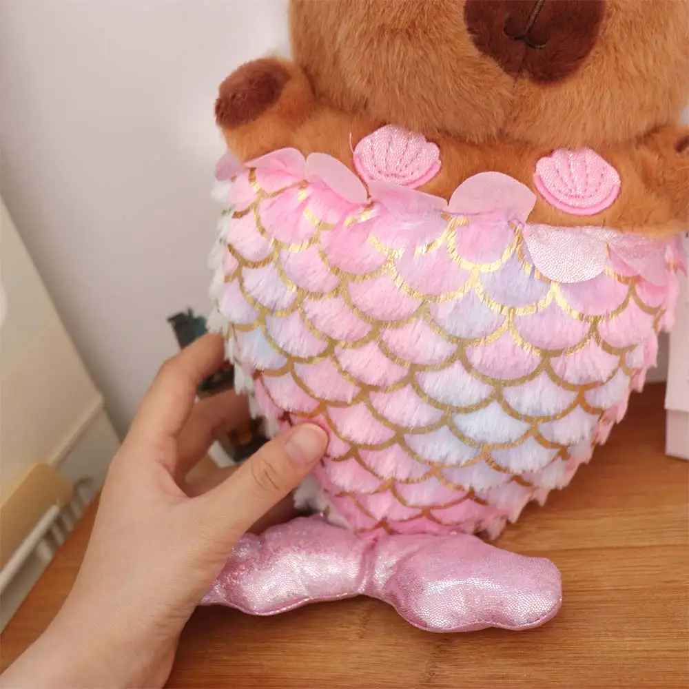 

Кавайное платье Русалка Капибара, имитация мультяшной капибары, мягкая пушистая пушистая кукла Капибара, подарок на день рождения