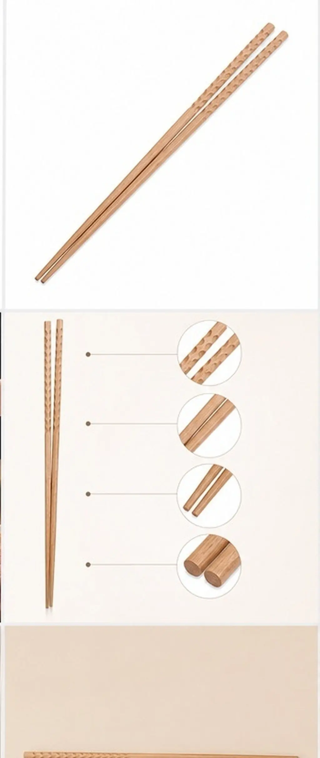 Extra Long Wooden Chopsticks for Hot Pot, Cooking, Barbecue – Natural Wood, Food-Safe, 2 Pairs
