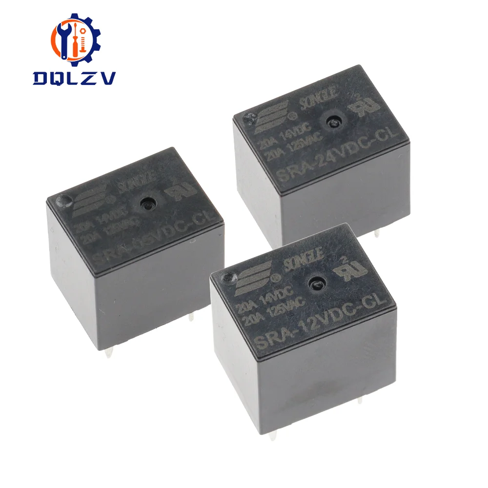 5PCS Original New SRA-05VDC-AL SRA-12VDC-AL SRA-24VDC-AL -CL 20A 4Pin 5Pin 5V 12V 24V Automobile Relay