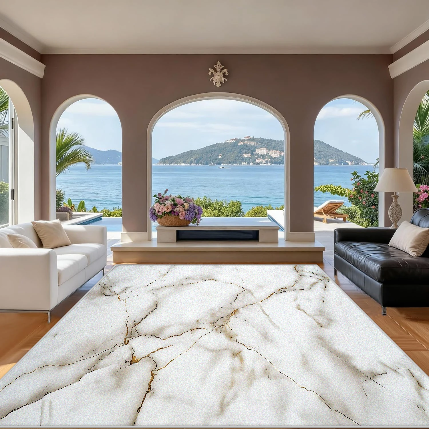 

Abstract Marble Large Area Carpet Living Room Easy Clean Sofa Area Decoration Non-slip Floor Mat Bedroom Cloakroom Rugs Washable