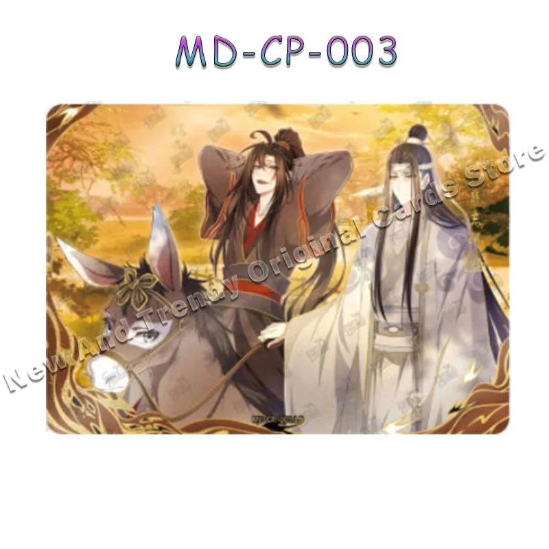 Original Anime MoDaoZuShi Cards KAYOU FM MC CP Card Signature Card Wei Wuxian Blue Forgetting Machine Collection Card Toy Gifts