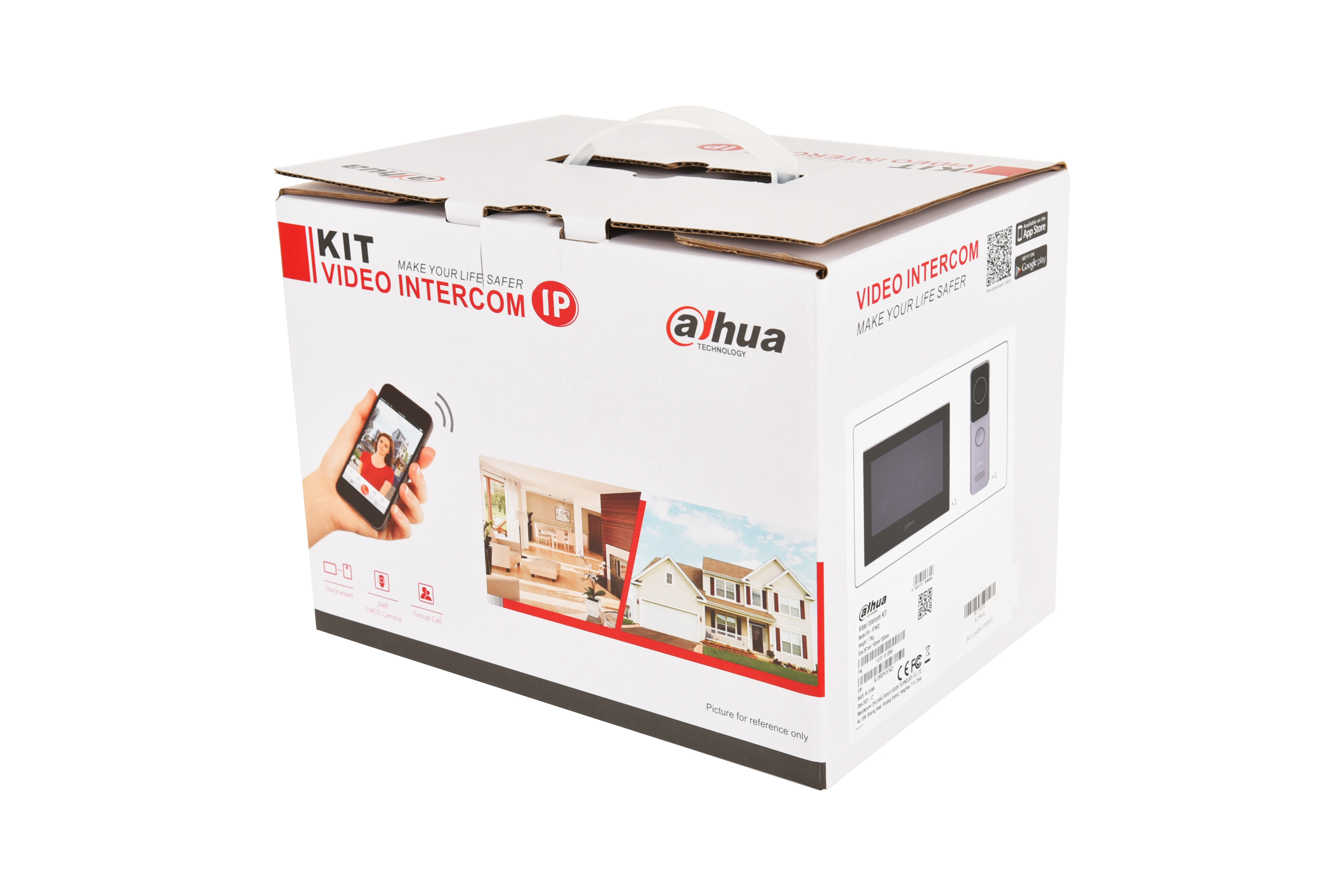 Imagem -03 - Dahua Original Ktw02 Wi-fi ip Kit de Intercomunicação de Vídeo Inclui Estação de Porta Villa Vto2311r-wp e Monitor Interno Vth2621g-wp