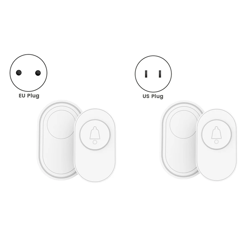 433 МГц беспроводной дверной звонок водонепроницаемый умный домашний дверной звонок комплект ночного видения флуоресцентное кольцо вспышка охранная сигнализация