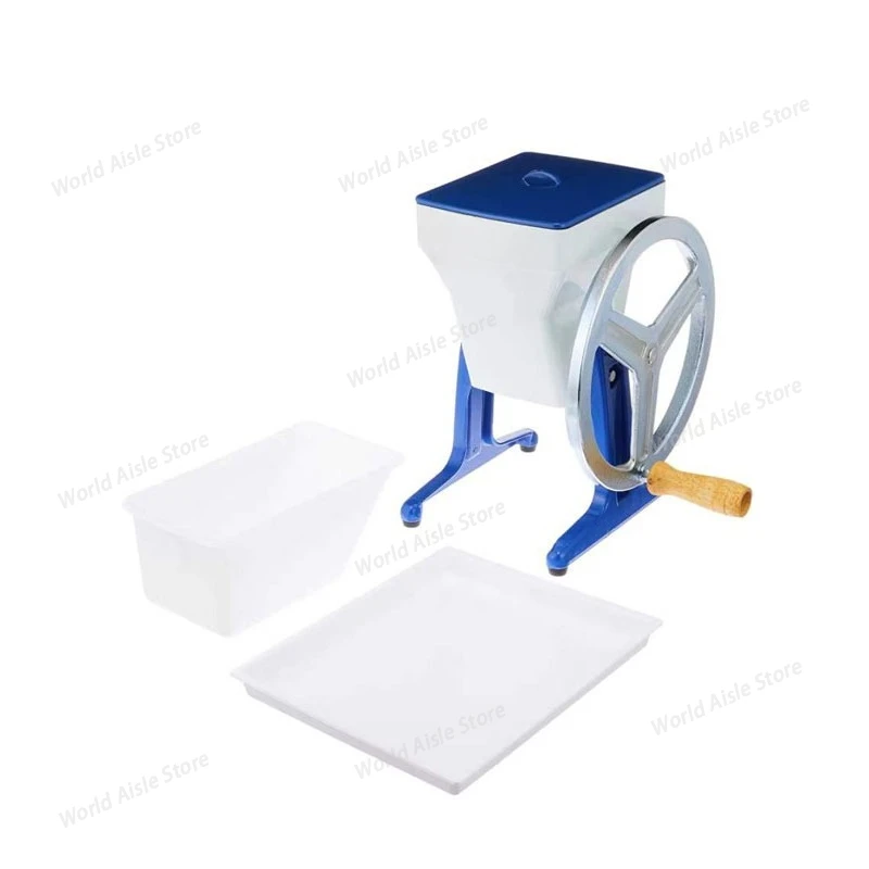 Manual Rotary Ice Crusher,Shaved Ice Machine Gadget,Practical Portable Small Slushie Machine for Kitchen Bars