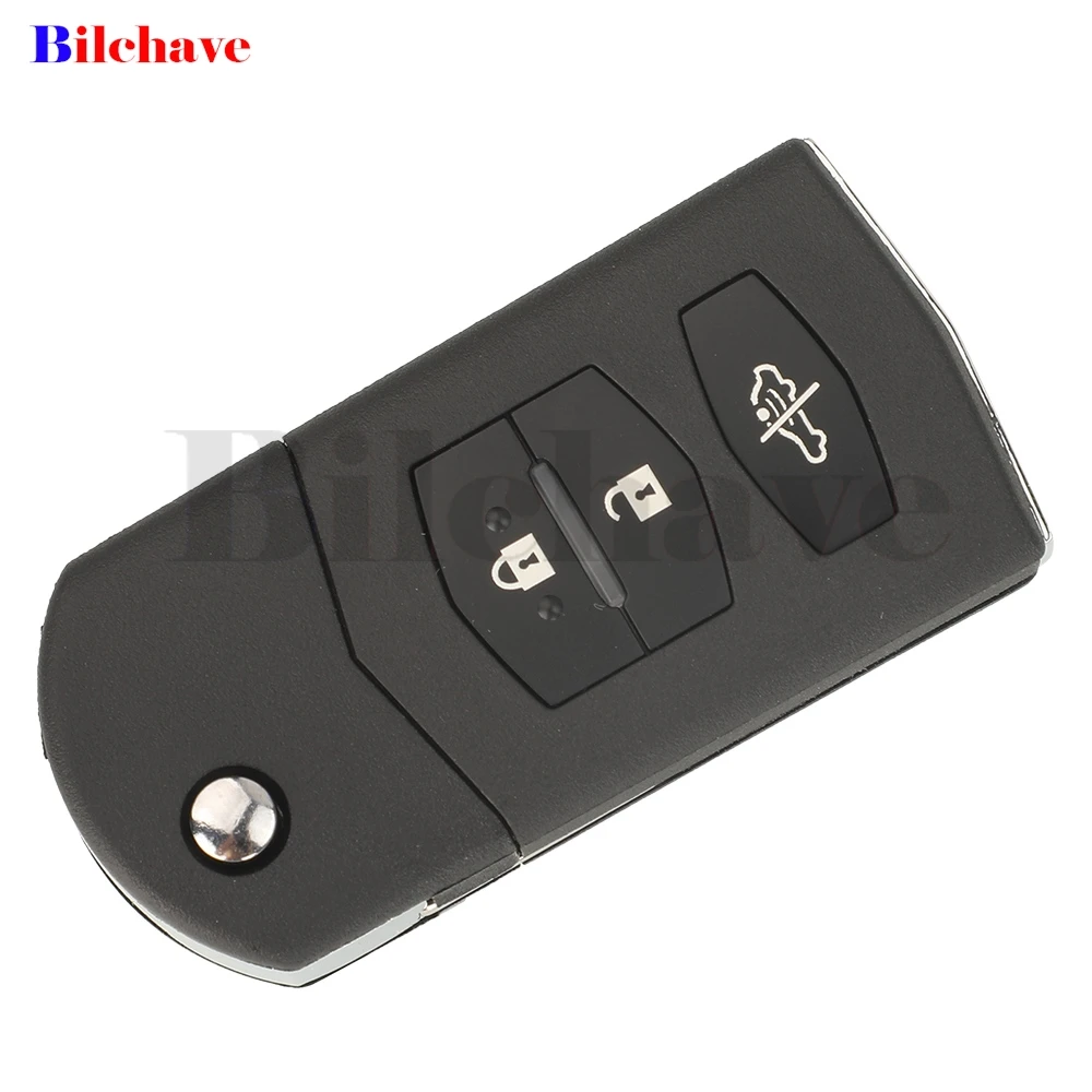 

Складной корпус для автомобильного ключа с 3 кнопками Jingyuqin для Mazda 2, 3, 5, 6, MX5, RX8, CX7, замена выкидного брелока