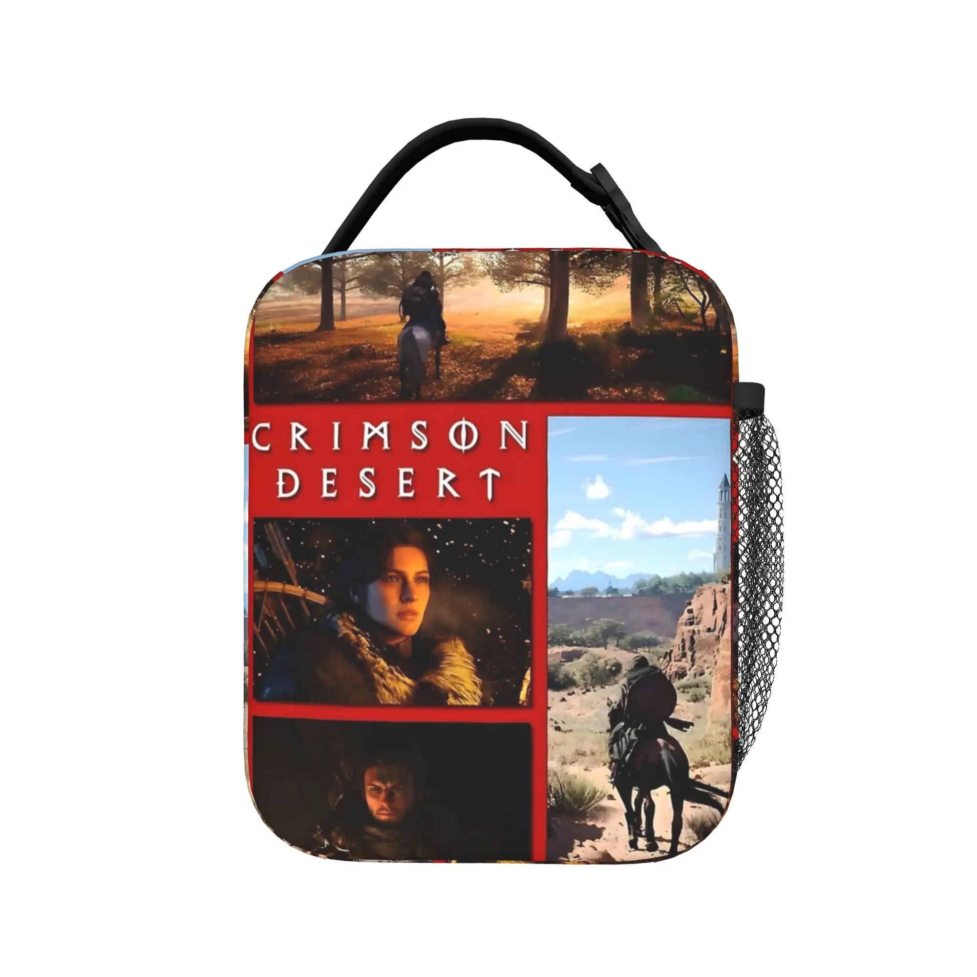 Crimson Desert  Game Insulated Lunch Bags Large  Reusable Cooler Bag Tote Lunch Box Office  Travel Food Storage Bags