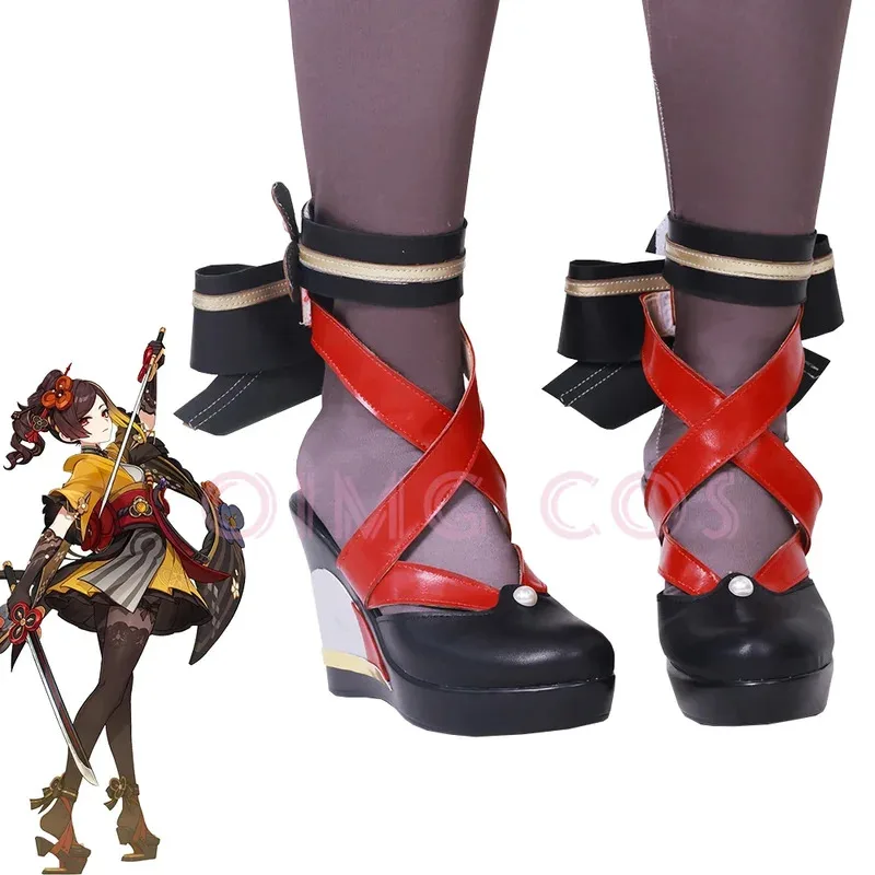 

Genshin Impact Chiori Cosplay Shoes Anime Chinese Style Halloween Role playing props for men Game