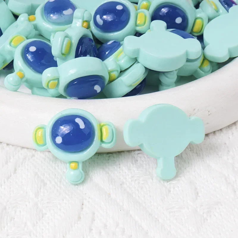 10/100pcs Resin Space Series Astronaut Alien DIY Pendant Craft Patch Children's Hair Tie Decorative Material Scrapbook - view 6
