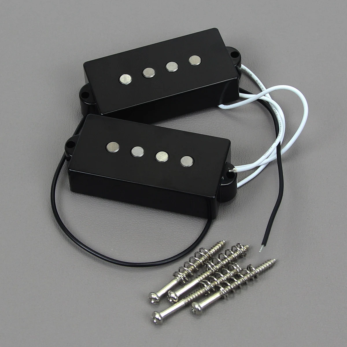 FLEOR PB Electric Bass Guitar Pickup 4 Strings PB Bass Pickups Alnico 5 Black