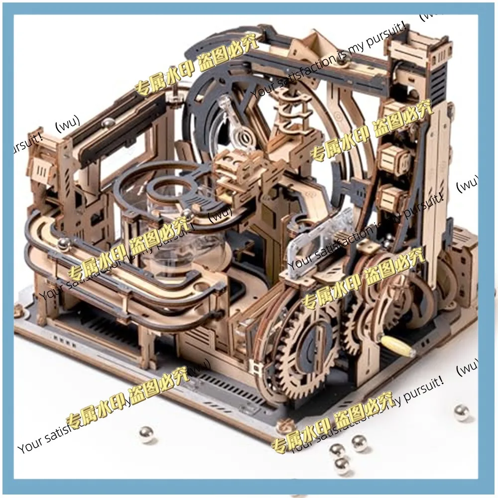 Marble Spaceport 3D Puzzle, Puzzle Wooden Puzzle, Building Toys, Electric Model Kit