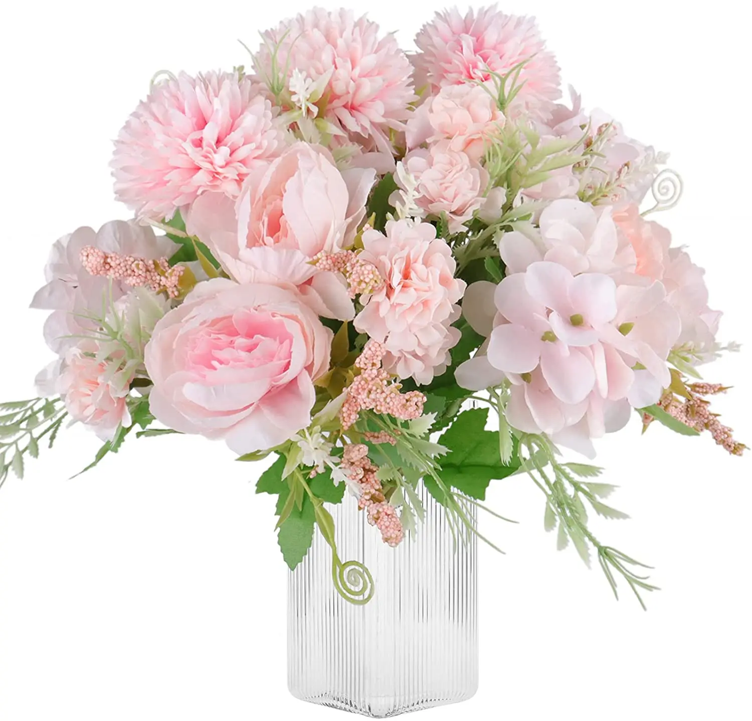 Artificial Flowers Silk Hydrangea Faux Camellia Bouquet Flowers for Wedding Bouquet Centerpieces Flower Arrangements Decorations