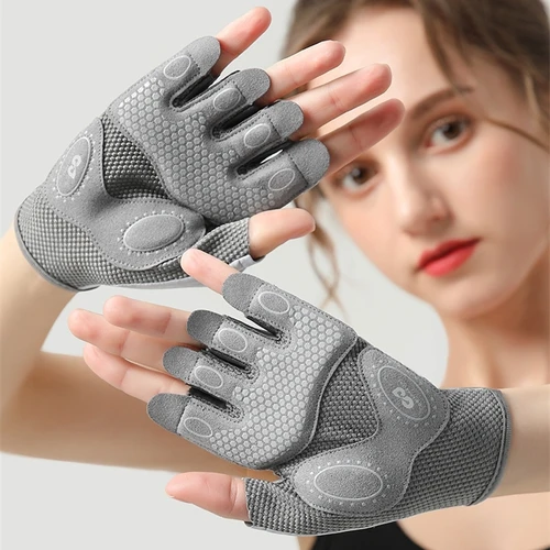 Imagen 2 del producto RNABAU, guantes de ciclismo para mujer, guantes de gimnasio de medio dedo, manopla para hombre, guantes antideslizantes transpirables, guantes de entrenamiento deportivo para Fitness