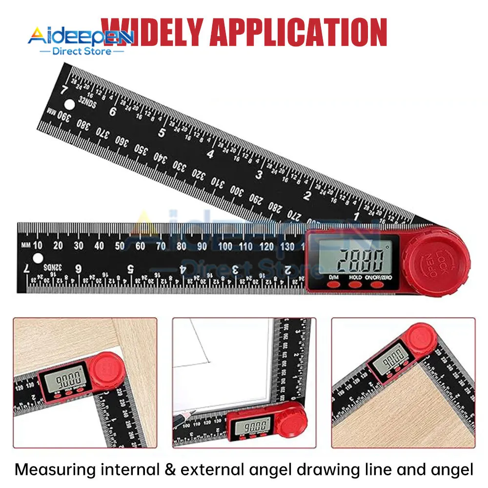 Protractors Digital Display Angle Level Ruler Goniometer Angle Finder Inclinometer 200mm 300mm Measuring Gauging Carpenter Tools