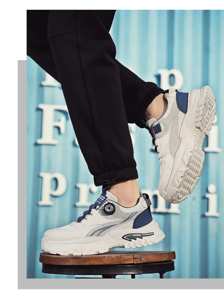 2026 Frühling Neue Sportschuhe für Herren, Dicksohlige Sportliche Koreanische Freizeitschuhe im Dad-Stil, Atmungsaktive Niedrige Laufschuhe, Vielseitig – Detail 10