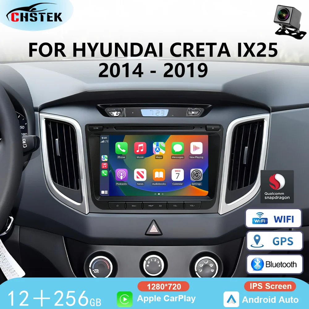 CHSTEK Car Radio Carplay For Hyundai Creta IX25 2014-2019 8