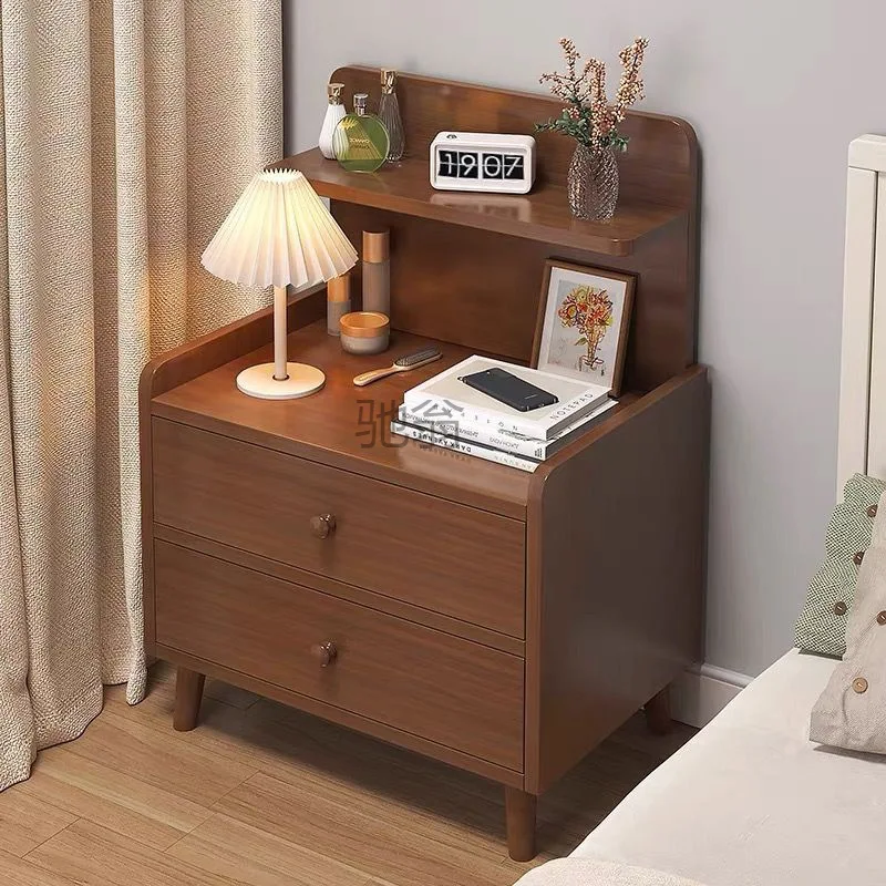 bedroom, household, widened bedside small cabinet with drawers, storage cabinet, rental bedroom, simple storage