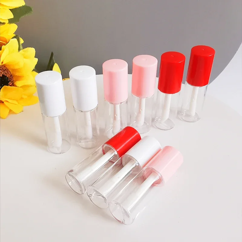 

3.5ml Lip Gloss Tubes Mini Glaze Container Plastic Lipstick Empty Bottle Mouth Brush Staining Liquid Sample Cosmetic Packaging