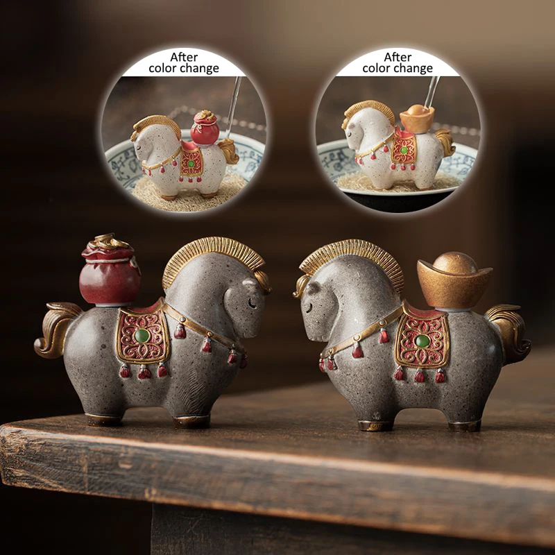 Snap Color Transformation High-end Tea Pet Ornament Lucky Charm Tangma Coffee Table Detail Boutique Tea Pet