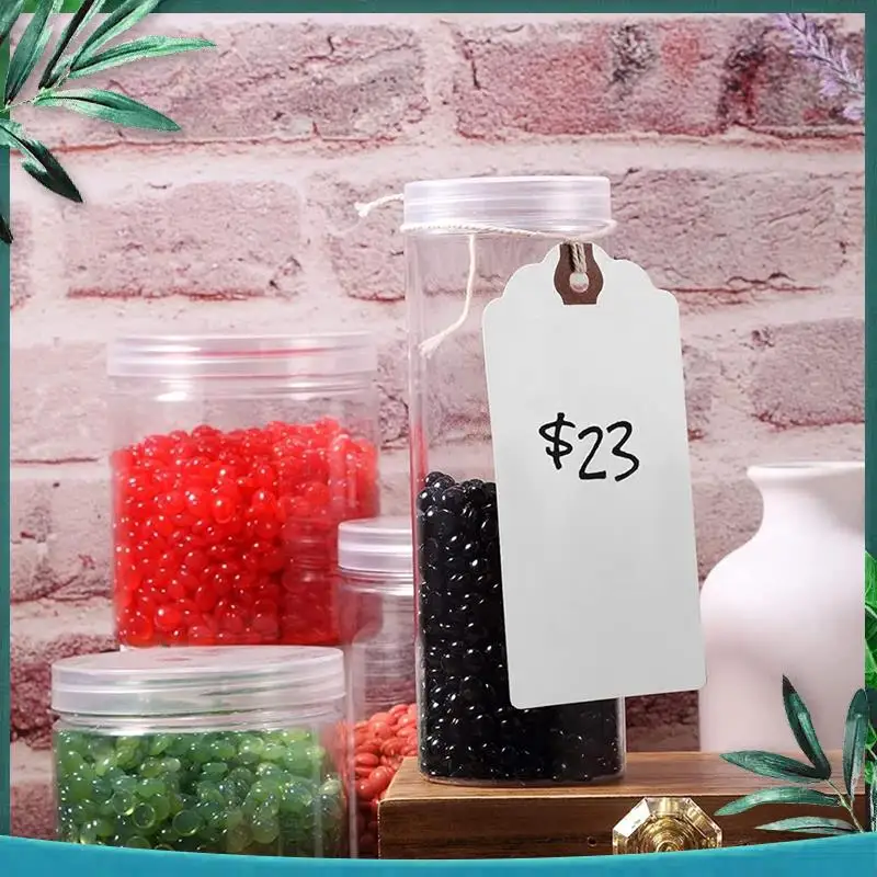 (NEW) 240Pcs 4 3/4 X 2 3/8In Manila Labels Shipping Labels Cardboard Labels With String Hanging Labels With Reinforced Holes