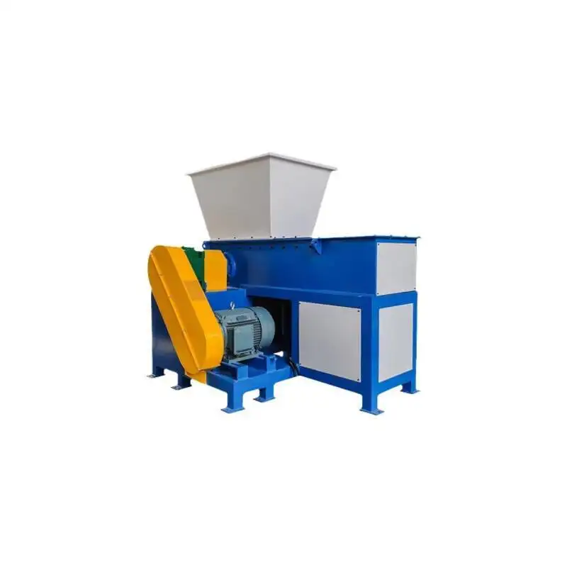Small Rubber Crusher Equipment Factory Fully Automatic Single-Axis Shredding Machine Plastic Pipe Solid Waste Garbage