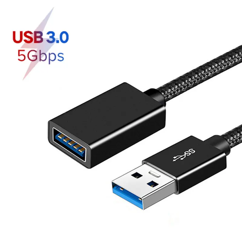 

USB 3.0 Extension Cable USB 3.0 2.0 Cable Extender Data Cord for PC Smart TV Xbox One SSD Fast Speed USB Cable Extension Data